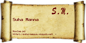 Suha Manna névjegykártya